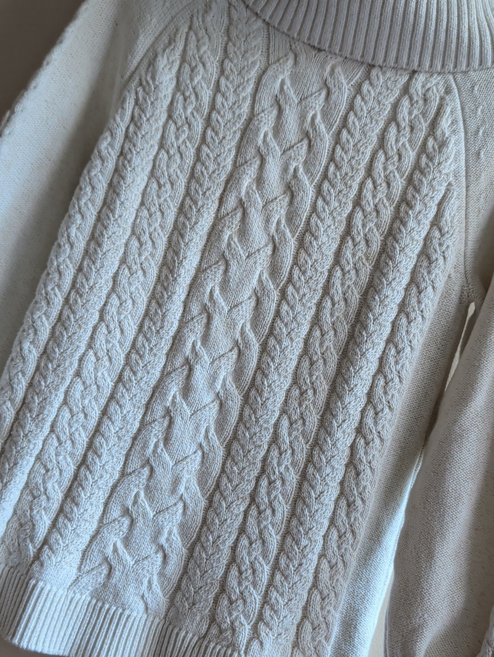 Tommy Bahama Cream Cable-Knit Turtleneck Sweater - Picture 6 of 12